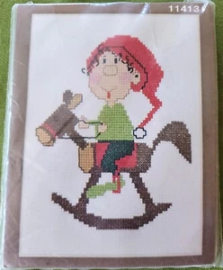 Elf #11413 Graph O Card by Jessa Needlecrafts Counted Cross Stitch Kit 5" x 7" - Picture 1 of 2