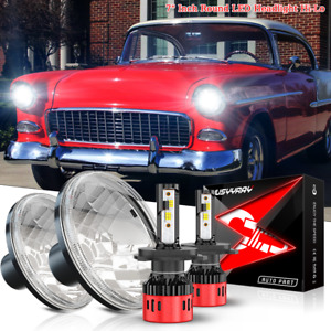 2x7'' round led Headlights For 1953-1957 Chevrolet Bel Air/150/210 Impala Ford