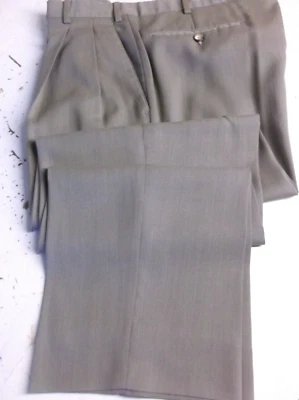 Pantalones Ermenegildo Zegna Suave Beige Oscuro Lana Hombre 34 "W X 30" L Foto 1 de 4