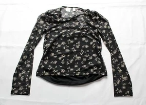 Gap Kids Girl's Floral Mesh Long Sleeve Top BL1 Black Floral Size 8 (Medium) NWT - Picture 1 of 3