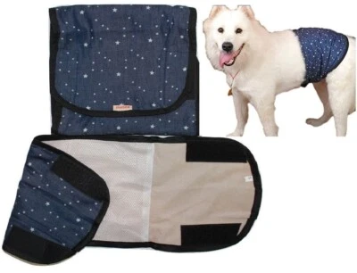 For LARGE Big Dog Diaper Male Boy BELLY BAND Waist Wrap Width Reusable Washable - Image 1 of 2