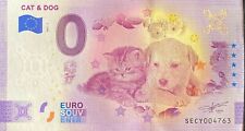 BILLET 0  EURO CAT ET DOG ITALIE ANNIVERSARY RARE  2021 NUMERO DIVERS 