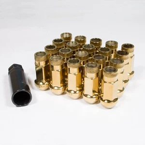 20 x GOLD GT50 Wheel Nuts M12x1.25 Fits Subaru Justy Impreza STI WRX Wagon - Picture 1 of 2