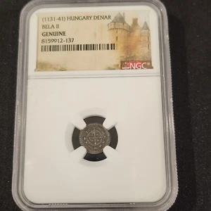 Hungary Denar Bela ll Acient 1131-41 , Genuine Coin NGC - Picture 1 of 5