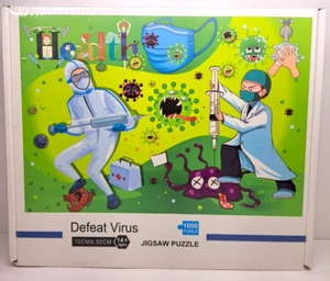 Defeat Virus 1000 Jigsaw Puzzle / Doctor Medical Covid Science Lab - Imagen 1 de 2