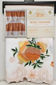 3 piezas. Juego de cortinas bordadas: 2 niveles (30x36") y botín (60x36") GRANADA VINTAGE, RT - Imagen 1 de 11