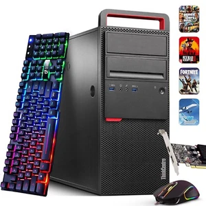 Lenovo MT Gaming PC Intel i5-6th 16GB 512GB SSD 1TB NVIDIA 1030 Wi-Fi Windows 11 - Zdjęcie 1 z 7