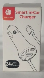Hunda Smart en Coche Cargador DC Cable Micro USB de 1,2 m Plus Ranura USB Extra 24 W - Imagen 1 de 10