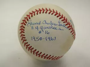 EDWARD CHARLES FORD "NY YANKEES #16 1950-1967" PSA/DNA AUTOGRAFO BASEBALL FIRMATO - Foto 1 di 3