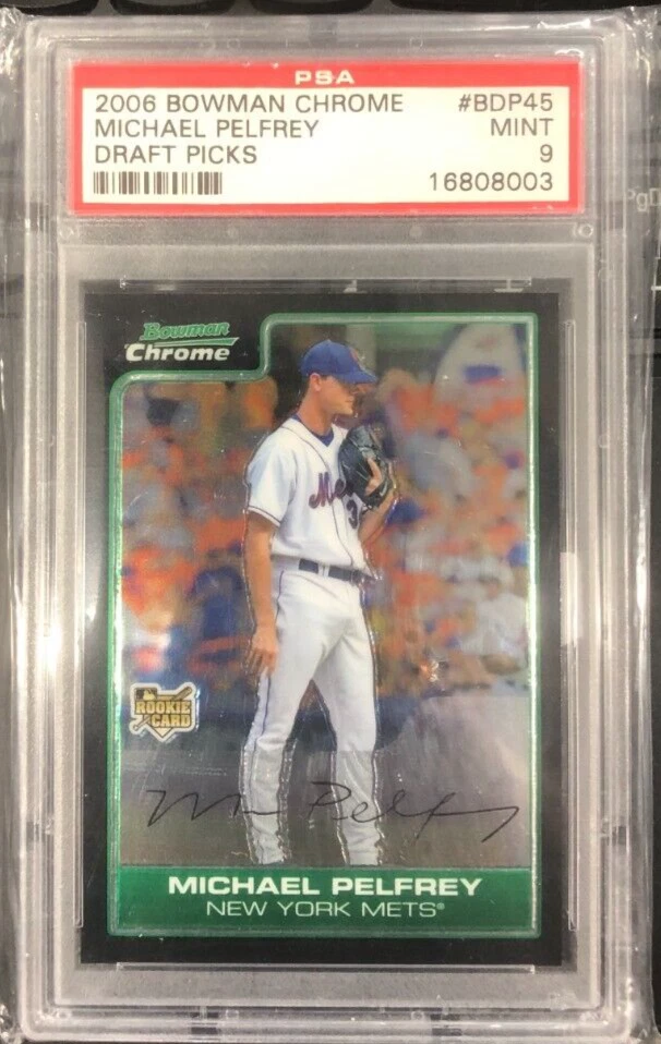 2006 Bowman Draft Picks Chrome Michael Pelfrey PSA 9 MINT - Image 1 of 1