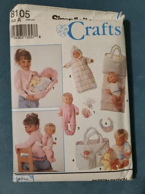 Simplicity Crafts Sewing Pattern 2908 Accessories for Baby Dolls 12"-22" Uncut - Image 1 of 3