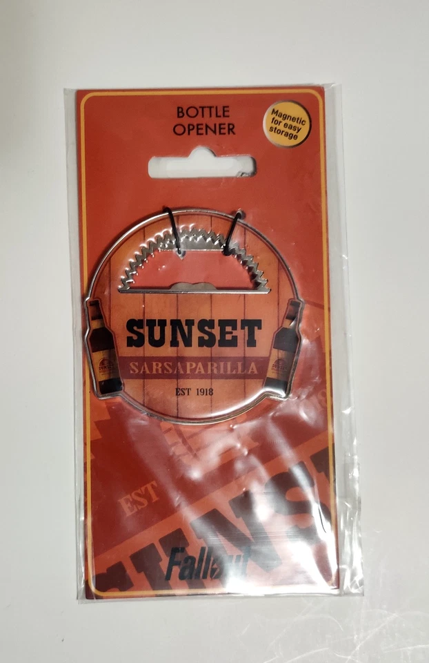 Abridor de garrafa magnético Bethesda Fallout Sunset salsaparrilha - Imagem 1 de 2