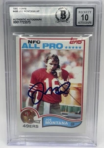 Joe Montana Signed 1982 Topps #488 All-Pro Beckett Autograph 10 Grade - Bild 1 von 7