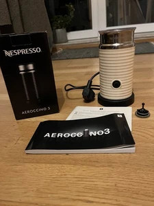 Nespresso Aeroccino 3 Vollautomatischer Milchaufschäumer Beige Creme Latte - Bild 1 von 1