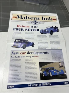 VINTAGE CAR BROCHURE MORGAN THE FIRST REAL SPORTS CAR MALVERN LINK 1999 MANCAVE - Bild 1 von 5