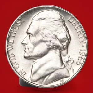 GEM BU 1966-P Jefferson Nickel Philly Mint Coin 5c From OBW FAST SHIPPING - Picture 1 of 4