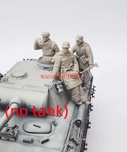 1/35 Resin figure model WW II german tank soldiers 3 man Unassembled Unpainted - Picture 1 of 3