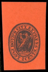 1861 Boyd's City Express Stamp - Unused and not hinged (facsimilie?) - Picture 1 of 1