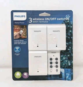 NUEVO Philips Interior 3 Interruptores Inalámbricos + Receptores Control Remoto de Iluminación - Imagen 1 de 4