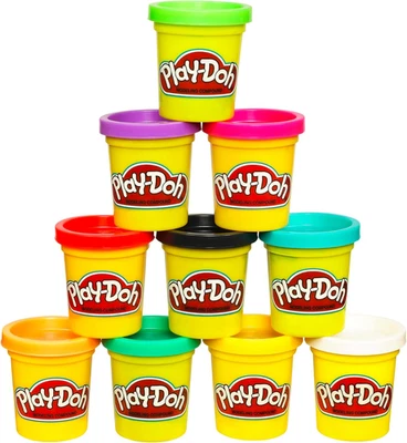 Play Doh Modeling Compound 10-Pack Case of Assorted Colors, Non-Toxic 2 Oz. Cans - Image 1 of 4