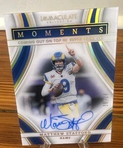 Matthew Stafford  2023 Immaculate Moments Auto 25/25 SSP Rams! - Picture 1 of 4