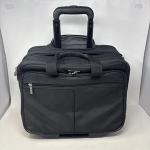 Samsonite Wheel Rolling Carry-On Black Briefcase Luggage Bag Case ~ 18 X 13 - Picture 1 of 9