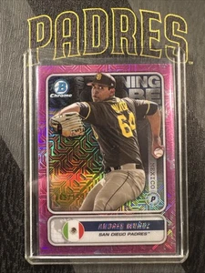 2020 Bowman Andres Munoz Mega Box Pink Mojo Refractor /199 #STG-AM Mariners - Bild 1 von 2