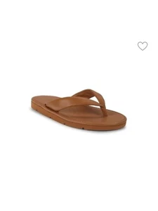 VINCE. Womens Brown Crocodile Olexa Wedge Slip On Leather Flip Flop Sandal 5.5 M - Picture 1 of 6