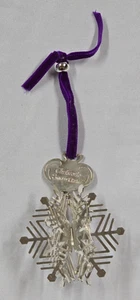1986 Christofle Anual Copo de Nieve Adorno de Navidad Italia Plateado 3D NOEL - Imagen 1 de 10
