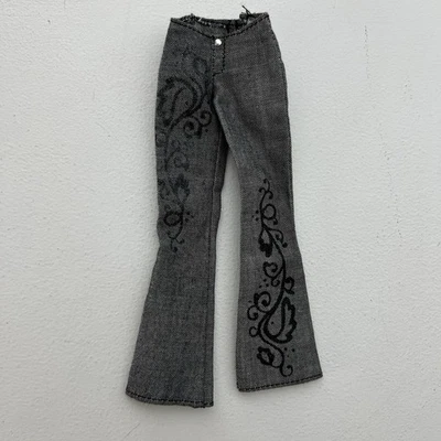 Barbie Fashion Avenue Black Denim Jeans Flared Sparkle from No 55516 Mattel Club - Image 1 of 4