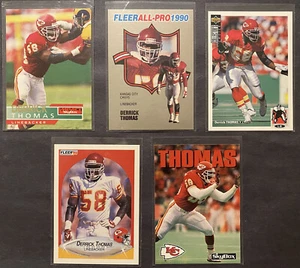 5 Derrick Thomas Kansas City Chiefs Cards Fleer Skybox Upper Deck - Picture 1 of 2