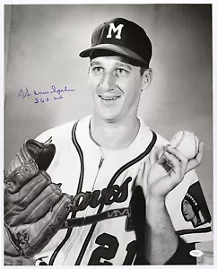 1954-56 Warren Spahn Milwaukee Braves On His Way To 363 Signed 16x20 Photo (JSA) - Picture 1 of 1