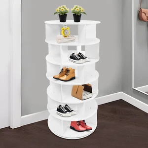 Rotating Shoe Rack, Storage Spinning Shoe Rack Tower, Free Standing 360° - Picture 1 of 14