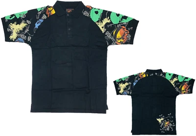 Camisa de Motociclista The Next Movement TNM Polo Estampada Diseño Calavera Negra Para Hombre Talla M Foto 1 de 4