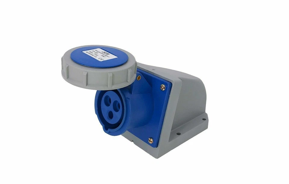 JCE 16A 3 PIN SURFACE WALL MOUNTED SOCKET 240V IP67 WEATHERPROOF