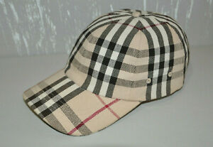 Burberry London Men's Cotton Nova Check Baseball Cap Hat One Size Authentic RARE
