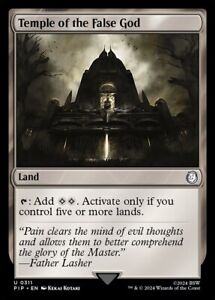 FOIL Temple of the False God Fallout Magic MTG Land CARD 1x (0311)