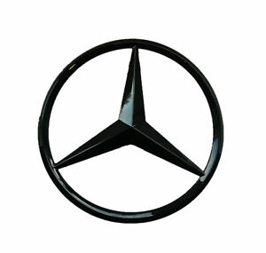 Mercedes Stern E-Klasse W213 schwarz glanz Heck Hinten 90 mm black shiny Pins