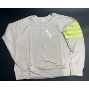 Sundry NWT Soft Neon Arm Detail Cropped Sweatshirt in Beige Size 2/M - Picture 1 of 4