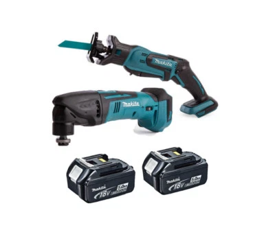 Multi Tool Makita DTM50Z and DJR183Z 18V LXT Recip and 2 BL1850 Batteries - Image 1 of 4