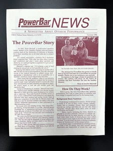 POWERBAR COMPANY NEWSLETTER SUMMER 1990 Billy Idol Facts Nutrition Co. Story - Imagen 1 de 3