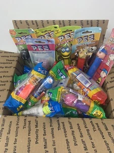 Pez Candy Dispenser Vintage lot Medium Flat Rate Box Filled!! - Picture 1 of 2