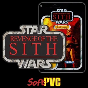 Kenner STAR WARS Vintage Stil ""Rache der Sith"" Logo Soft PVC Untersetzer - Bild 1 von 4