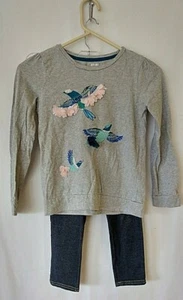 Girls Legging & Top Set Faded Glory Jean Legging & Gymboree Long Slv Tee 8 #8591 - Picture 1 of 7