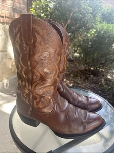 ARIAT HERITAGE 10005964 R TOE DARK BROWN MENS 10.5 EE WESTERN COWBOY BOOTS - Picture 1 of 15