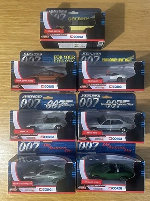 Paquete Corgi James Bond en caja nuevo en caja X7 BMW Z8 Rolls Royce Aston Martin Jaguar Reino Unido Foto 1 de 4
