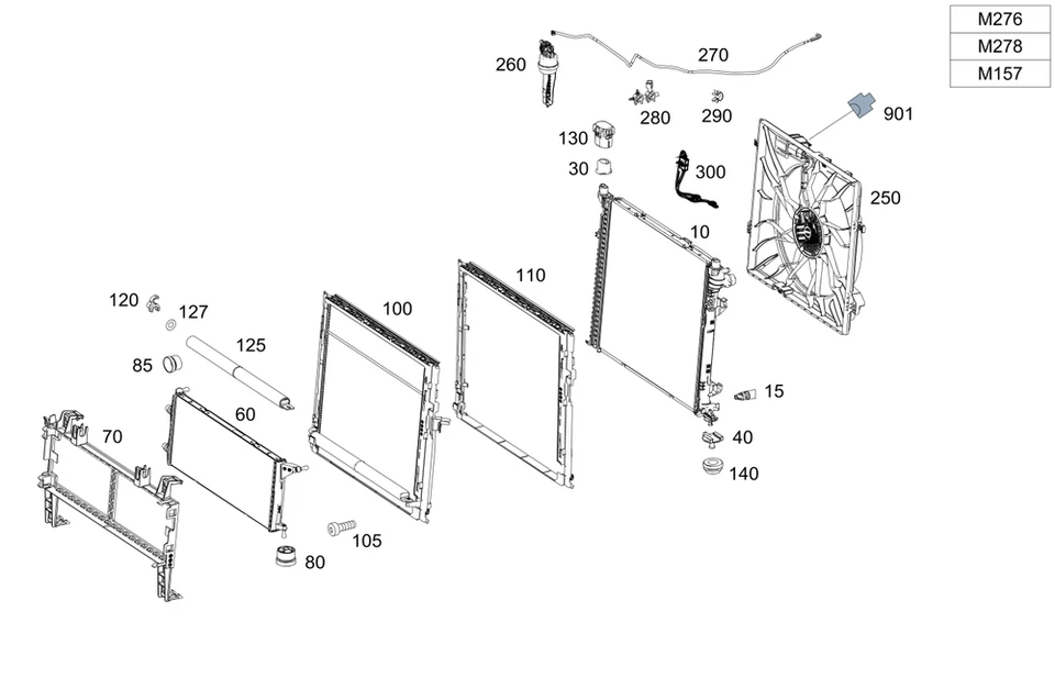 Оригинальный радиатор Mercedes-Benz 099-500-48-03 - Изображение 1 из 1
