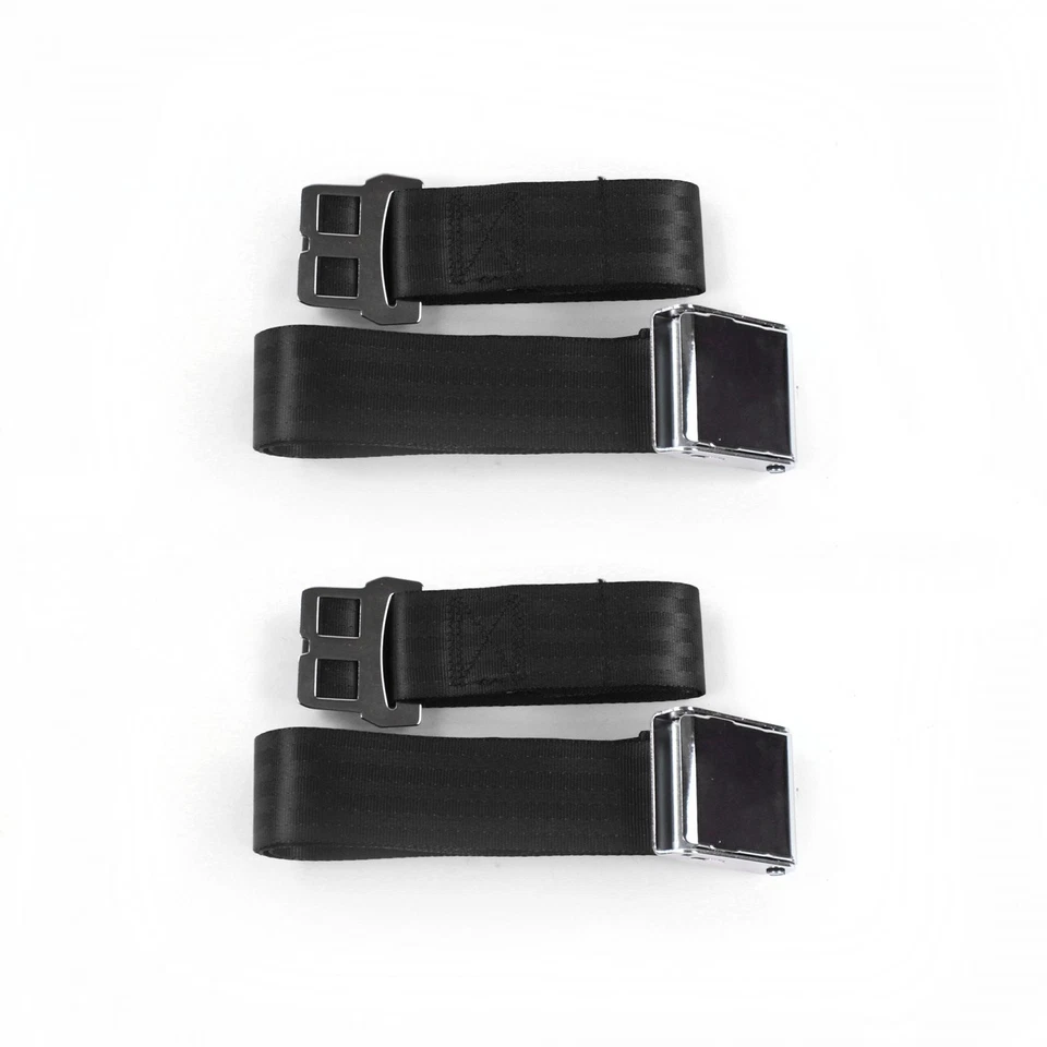 Kit de cinturón de seguridad con canastilla negra Ford Mustang 1964-1966 Airplane 2pt - 2 cinturones  Foto 1 de 1
