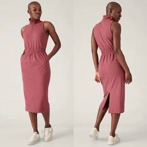 Athleta Retroterry Sin Mangas Midi Sudadera Vestido Palisandro Rosa Talla Grande - Imagen 1 de 10
