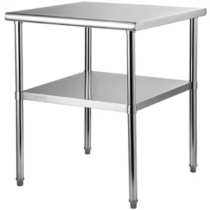 VEVOR Stainless Steel Work Prep Table Commercial Food Prep Table 30x30x36in - Imagen 1 de 12